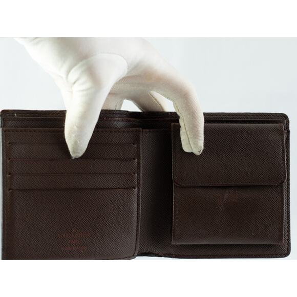 Authentic LOUIS VUITTON Marco Bifold Wallet Spain Damier Ebene CA5007 w/dustbag - Picture 5 of 11